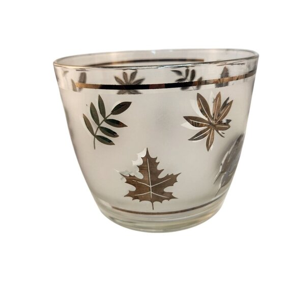 1960s Libbey Starlyte Mid Century Modern Frosted Silver Leaf Tumbler Glasses Wit - Picture 8 of 16